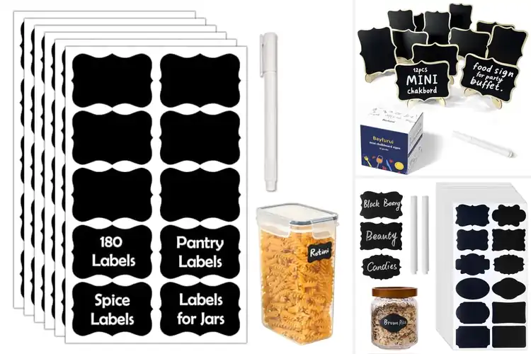 Detailed view of Best Chalkboard Label Sets: Organize with Style & Ease