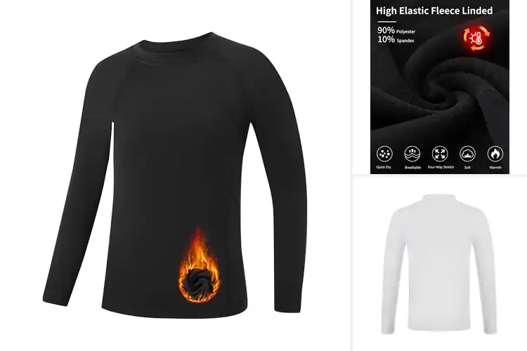 Detailed view of Best Kids’ Fleece Base Layer Shirts