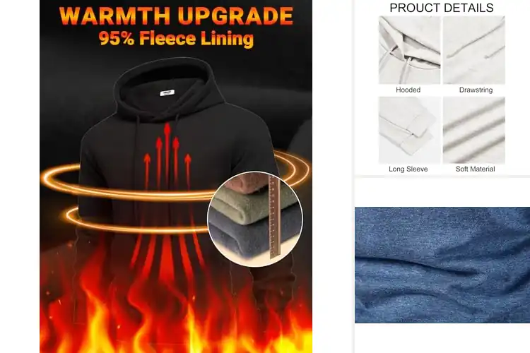 Detailed view of Best Long Sleeve Hooded Sweatshirts