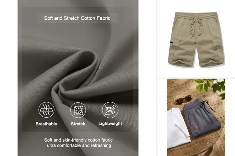 Detailed view of Best Men’s Adjustable Shorts