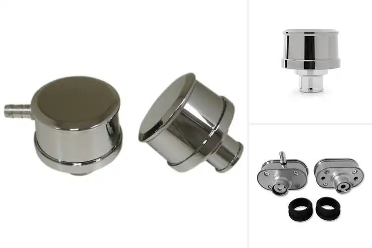 Detailed view of Best Polished Billet Aluminum Breathers