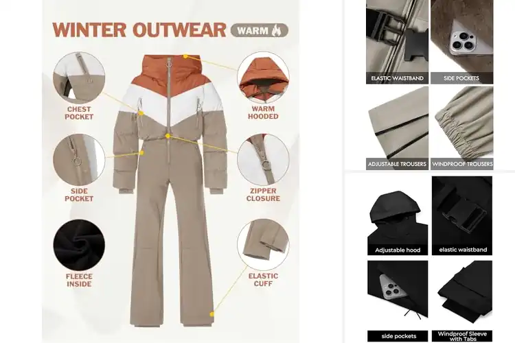 Detailed view of Best Women’s One-Piece Snow Suits